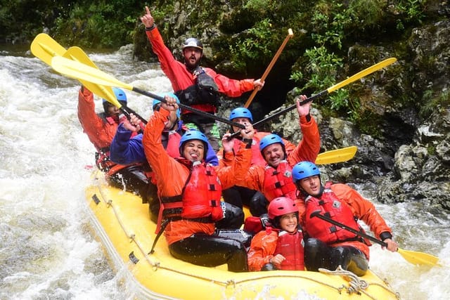 What a way to spend the day! So much fun paddling the rapids with family and friends.